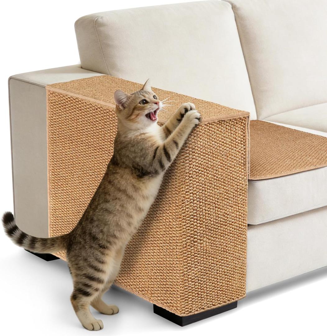 Cat Scratcher Couch Protector - Couch Corner & Armrest Protectors for Cats, Furniture Sofa Protector from Cat Claws Scratch
