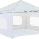 Sunshade Sidewall with Mesh Window, Instant Silver-Coated Canopy SunWall for 10x10 Pop Up Canopy Frame, 1 Pack Sunwall ONLY