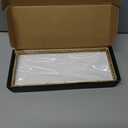 Bathroom Tray for Counter Top Organizer  Oak Wood Vanity Tray with Metal Frame for Dresser, Kitchen, Nightstand  Gold & White Decorative Storage (11" x 4.5" x 1.5")