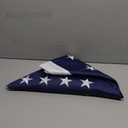 American Flag 4x6 FT Embroidered Stars, Sewn Stripes, Brass Grommets USA US Flag Polyester Long Lasting for Outdoor Use