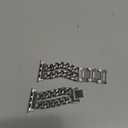 JR.DM Silver Watch Bands for Women Compatible with Apple Watch 38mm 40mm 41mm 42mm (S10/11) Adjustable Metal Band Cowboy Steel Chain Bracelet for iWatch Series1/2/3/4/5/6/7/8/9/10/11 SE 3/2/1(No Case)