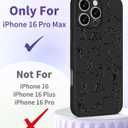 2 x Toycamp for iPhone 16 Pro Max Case - Women Girls Skeleton Dance Cute Phone Cover Black Frosted Slim Fit Design Soft TPU Shockproof Protective Girly Case for iPhone 16 Pro Max 6.9 Inch