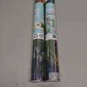 2 x VaryPaper Jungle Tiger Peel and Stick Wallpaper Tropical Leaf Wallpaper for Bedroom Bathroom Self Adhesive Removable Animal Wall Paper Decorative Contact Paper for Walls Cabinets Drawers 17.7''x78.7'' (Navy Blue, Green, Orange)