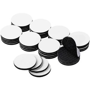 BRAVESHINE 36PCS Sticky-Back Adhesive Tape - Round Hook and Loop Adhesive Stickers - Double Sided Heavy-Weight Carpet Pads Wall Mounting Tapes for Home Office Phone Mount - Round 1.5inch