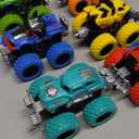 Gloween Monster Truck Toys for Kids, 6 Pack Friction Powered Push and Go Cars, Great Christmas Birthday Party Gifts for Boys Girls Age 3-5 4-7