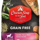 Chicken Soup for the Soul All Natural Premium Grain-Free All Life Stage Dry Dog Food, Real Meat First Ingredient, No By-Products, Added Taurine Supports Heart Health, Salmon, Pea & Sweet Potato, 22lb Best Before 03/24/26