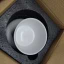 Small Ceramic Raised Cat Bowls, Tilted Elevated Food or Water Bowls, Stress Free, Backflow Prevention, Dishwasher and Microwave Safe, Lead & Cadmium Free(White)