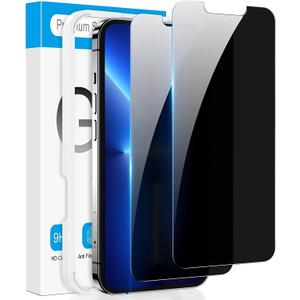 Fotbor for iPhone 14 Plus & iPhone 13 Pro Max Privacy Screen Protector, 2 Pack Privacy Screen, Anti Spy Tempered Glass Film with Easy to Install Kit, 6.7 Inch (iPhone 13 Pro Max - 6.7 inch, Black)