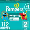 Pampers Diapers - Baby Dry - Size 2, 112 Count, Absorbent Disposable Infant Diaper (Packaging May Vary)
