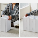 6 Pack Folding Closet Organizers Storage Box, Stackable Storage Bins, Plastic, 12x15x35"