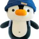 BSVOME 9 inches Penguin Stuffed Animals Soft Plush Cute Travel with Hat Backpack Doll for Boys Girls