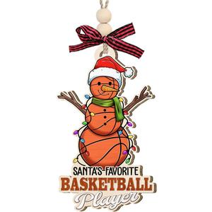 3 x Basketball Ornaments 2026 - Thoughtful Basketball Lovers Gifts for Boys Girls Coach Player Team, Sport Gifts for Teens, Christmas Ornaments for Tree Decor, Birthday Gift for Friends Sport Fans