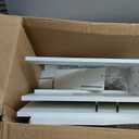 COMHOMA Makeup Vanity Desk with Mirror and Lights, Vanity Table and Chair Set with 5 Drawers and Charging Station, Bedroom Dresser LED Mirror Stepless Dimmable & 3 Color Modes Adjustable, Pearl White (Large)