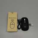 KARFUN Wireless Mouse, Backlit LED Portable Slim Computer Mouses for Laptop, PC, Computer, MacBook, iPad, Chromebook, Notebook, 2.4G Rechargeable Wireless Mouse (Black-Black Nose)