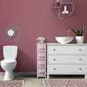 Sorbus Kids Narrow Dresser with 4 Drawers - Vertical Slim Storage Chest of Drawers with Steel Frame, Wood Top & Easy Pull Fabric Bins for Small Spaces, Closets, Bedroom, Bathroom & Laundry (Pink)