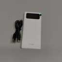 Portable Charger Battery Pack 10000mAh - Fast Charging Universal Power Bank with Dual USB Ports  USB Cables Included (White)