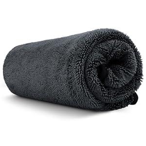 GLIMGLINT Car Drying Towel (36"x24"), Microfiber Towels for Cars Detailing, Ultra Absorbent Cleaning Cloth Without Streaks or Scratches, Fits for Cars, Trucks, Motorcycles, 600GSM