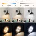 2 x Bailoch Black Vintage Wireless Battery Operated Wall Sconces, Industrial Cordless Battery Powered Led Wall Lights Set of 2, Wall Lamp Fixture Indoor with Remote Control for Bedroom Farmhouse Gallery