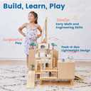 ECR4Kids Wooden Tunnels and Arches Stacking Playset, Montessori Toys, Natural, 18-Piece, 18 Piece Set - Large
