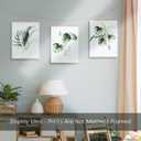 2 x ArtbyHannah Unframed 12x16 Inch Canvas Wall Art Prints, Set of 3 Botanical Wall Decor for Bathroom, Living Room, Office (Ideal as 12x16 Frame Insert)