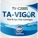 TA-VIGOR C200S Pool Filter Compatible with Hayward CX200XRE, Pleatco PA200S | Hayward SwimClear C200S, CS200E, Ultral-D5, Unicel C-9442, 5oz heavy-duty trilobal fabrica, 200 Sq.ft Filter Cartridge 1 Pack