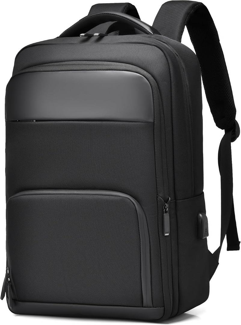 Travel Laptop Backpack for Men Expandable Business Backpack Fits 17-inch Laptop with USB Charging Port Waterproof Durable Computer Bag for Business Travel Work Office College