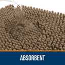 OLANLY Toilet Rugs U-Shaped 24x20, Extra Soft Absorbent Chenille Contour Bathroom Rugs for Toilet, Dry Quickly, Machine Washable, Non-Slip Bath Mat, Tan