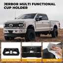 JERBOR Cup Holder for Ford F250 Super Duty, for F350 2023-2024 Gen5 Front Center Console Cup Holder (for Ford F250 F350)