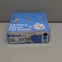 Interactive Cat Toys for Indoor Cats: Upgraded 360 Automatic Spin Flying Bird Feather Wand with Silicone Protected Rod Safe Play, Strong 8cm Suction Cup, USB-Rechargeable for Bored Kittens and Adult (Brown)