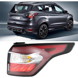 Silscvtt Rear Brake Tail Light Replacement for Escape 2017 2018 2019 with Right Side Lights Red Lens Passenger Side Outer Tail Lamp GJ5Z-13404-C