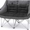 Camping Loveseat for Couples, Friends & Families, Double Camping Chair, Foldable Two Person Camping Chair for Campfire Nights, Tailgating Fun, Beach Escapes, RV Road Trips & Cozy Backyard Comfort, 56.7" x 23.2" x 36.6" inches