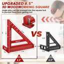 8.5 Inch Large Carpenter Square Multi-Angle Measuring and Marking & Creating Spacing Marks,15-90 Degrees Angle Marking Square,Marking Gauge