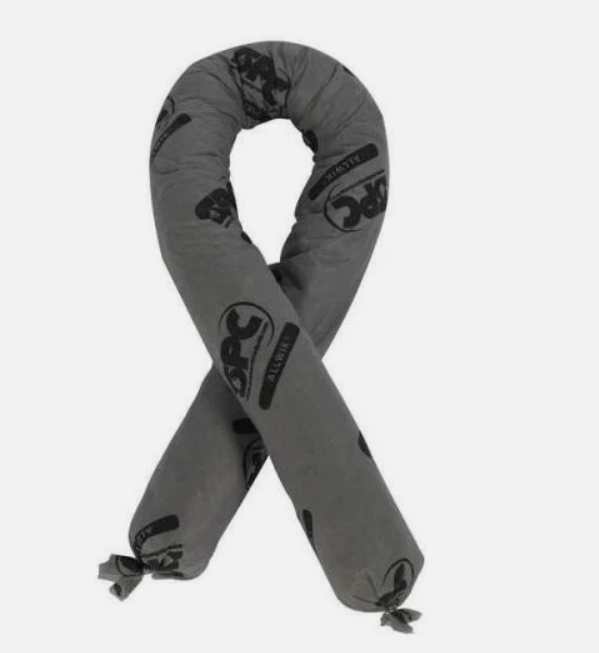 1Pc Sorbent Sock, 30 Gal, 3 In X 48 In, Universal, Gray, 30 Pk