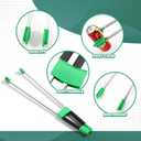 2 Pack Reacher Grabber Tool Lightweight Litter Pick up Sticks Aluminum Rustproof Trash Grabber Garbage Picker Garden Leaf Cleaning Trash Tong Reaching Assist Tool for Elderly (Green,34 in)