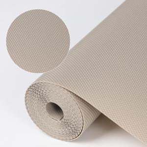 Kitchen Shelf Liner Drawer Liners, Non-Adhesive Refrigerator Liners Waterproof Fridge Mats with Strong Durable Kitchen Cabinets Mat for Drawers, Shelves, Pantry Khaki (11.8"W x 236.2"L)