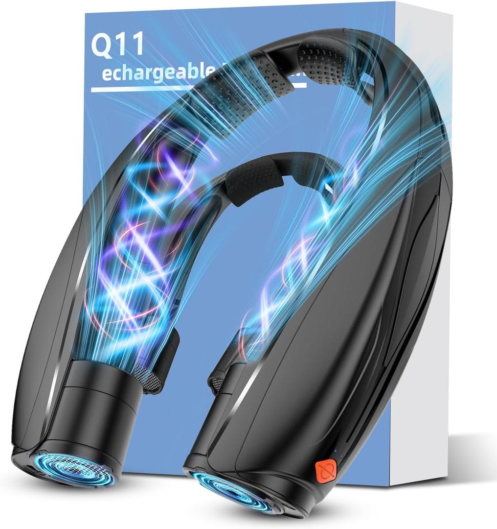 Portable Neck Fan, 6000mAh Rechargeable Personal Fan, 6 Speeds Hands Free Wearable Fan with 360 Surround Airflow, Ideal for Travel, Office, Sports, Home - Gifts for Men Women Dad Mom