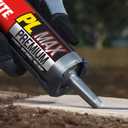 Loctite PL Premium Max Construction Adhesive, 9 fl oz Cartridge, 1 Pack - Versatile Construction Glue for Wood, Concrete, Stone & More
