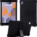 Case for Walmart Onn 8 inch Tablet 2024 Model (100135923), Kids Friendly Soft Silicone Adjustable Stand Cover for Onn 8 inch Gen 4 2024 Tablet Case (Black)