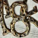 2 x 5.5 Inch Cast Iron House Numbers - Hammered Finish Mailbox Numbers - Metal Address Plaque Numerals - Weatherproof, Easy to Install, Soild Home Decor/Number 4