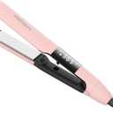 PRITECH Flat Iron Hair Straightener and Curler 2 in 1, Titanium Flat Iron with Negative Ions, Adjustable Temp(248-450) and Automatic Shut Off (Pink)