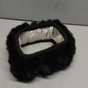 Ziciner Fuzzy Steering Wheel Cover, 15 inch Soft Wool Fur Steering Wheel Protector, Fluffy Wheel Covers for Winter Warm, Car Interior Decoration Accessories for Women Men (Black)