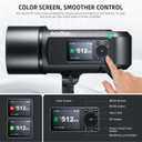 Godox AD600 Pro II AD600Pro II Outdoor Flash Strobe, Portable 600Ws 2.4G TTL 1/8000 HSS Monolight, 0.01-0.9s Recycle, 40W LED Modeling Lamp, GODOX AD600ProII AD600 Pro II with Battery & Bowens Mount