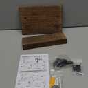 Key Holder for Wall, Decorative Key and Mail Holder with Shelf Has Large Key Hooks for Bags, Coats  Paulownia Wood Key Hanger with Mounting Hardware (9.8W x 6.7H x 4.2D) (Brown)