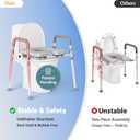Loyoda Toilet Seat Riser with Handles, Raised Toilet Seat for Seniors with Adjustable Height & Width, 400 lb Capacity Handicap Elevated Toilet Seat for Elderly, Pregnant, Fit Any Toilet