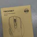 TECKNET Wireless Mouse (BT5.0/3.0 & 2.4G) Rechargeable 4800 DPI Silent USB A & Bluetooth Mouse 6 Buttons, Wide Compatibility - Grey