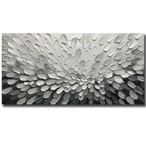 V-inspire Art,24x48 Inch 100% Hand Painted Modern Abstract Oil Paintings - The Brilliance of Sunrise - Acrylic Painted Canvas Wall Art Decor for Living room Bedroom Dining room Artwork for Home Walls