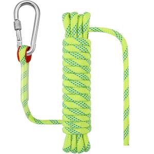 Outdoor Rope for Marine, Hunting, Boating, Fishing, Rafting, Camping, Hiking, Anchor, Mooring, Floating, Dock Lines, Canoe, Rescuing, Knotting Practice 5/16 in x 15 ft Fluorescent Green