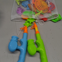 NIPLOOOW Pool Fishing Toys Games, Water Table Bathtub Toy with Inflatable Pool Pole Rod Net Plastic Floating Fish, Birthday Gifts for Kids Age 3 4 5 6 Year Old,Kids Outdoor Toys