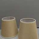 Lurrose Linen Fabric Lampshade, Bedside Lamp Shade, Household Hotel Light Table Desk Light Covers, Assorted Color, Pack of 2