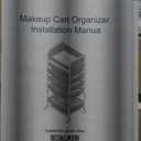 Makeup Organizer with 4 Drawers, Skincare Storage, Floor Skincare Organizers with Wheels Nameplates,Vanity Cosmetic Holder for Perfume, Nail Polish, Brushes, White